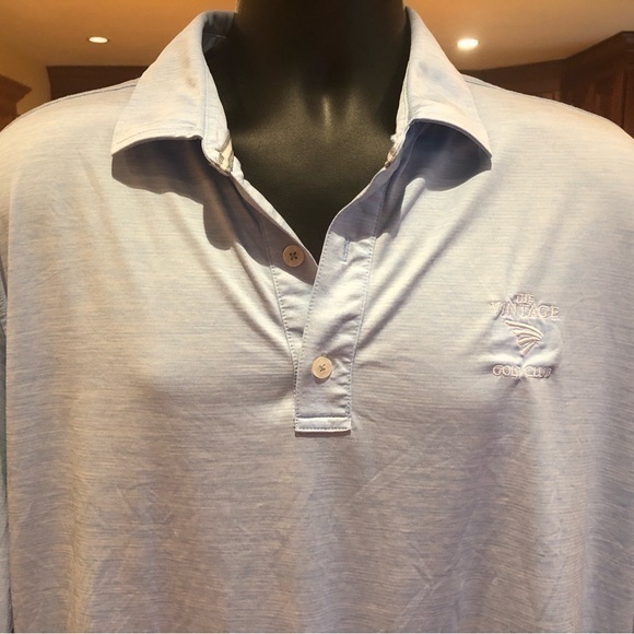 EUC FootJoy men’s long sleeve golf polo.Sharp blue Heather w/logo on c… - Picture 3 of 9